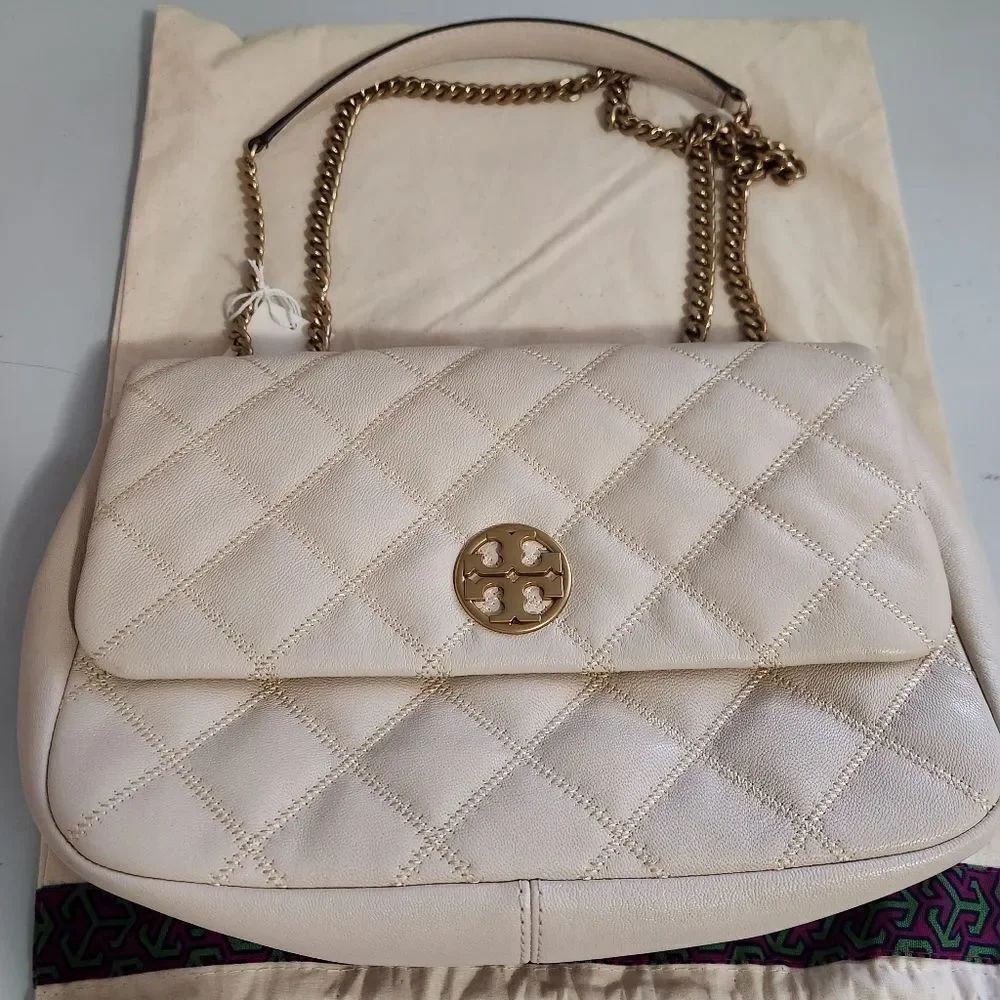 New! Tory Burch Willa Convertible Shoulder Bag In Brie